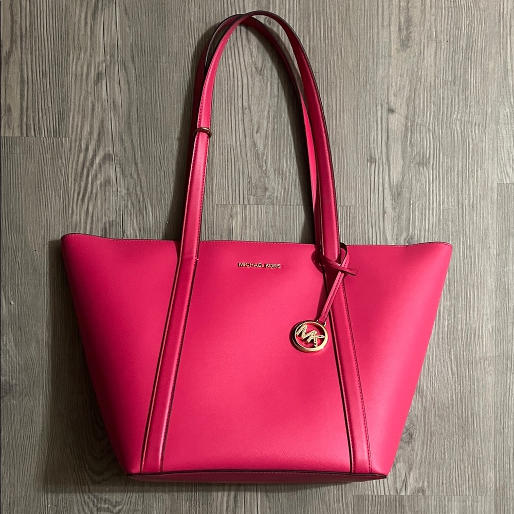 Michael Kors Large Shoulder Tote Bag Electric Pink